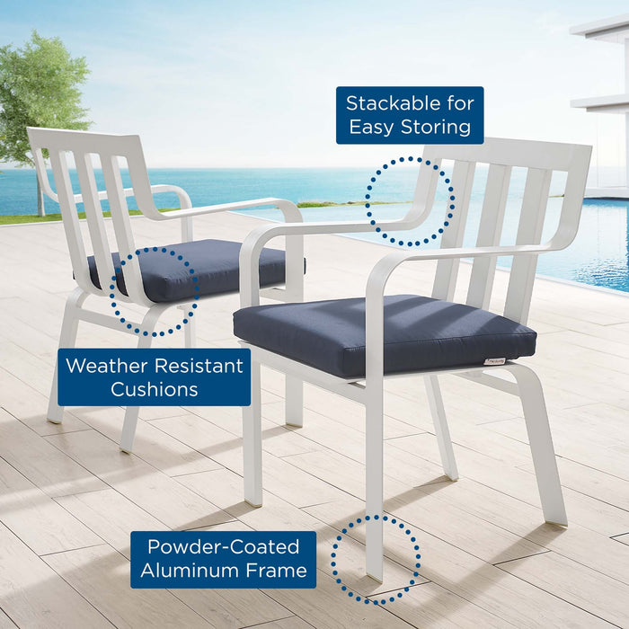 Baxley Outdoor Patio Aluminum Armchair Set of 2 - view 11