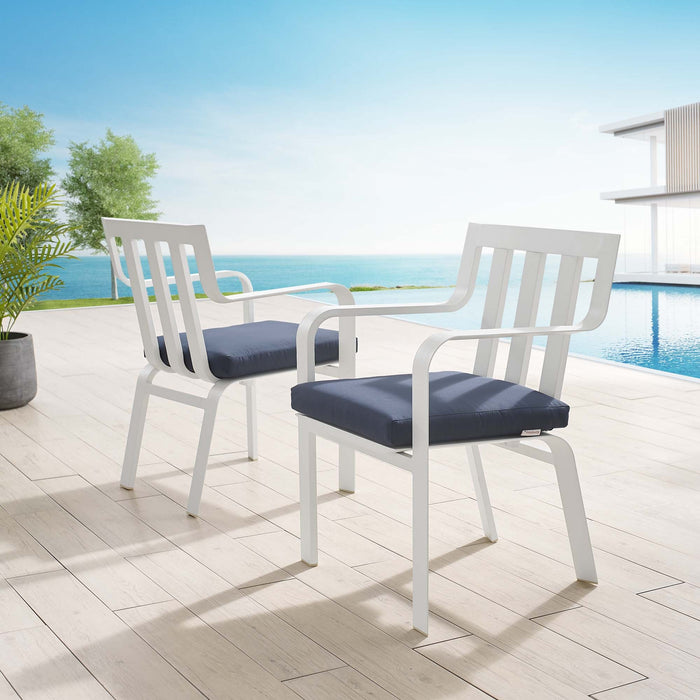 Baxley Outdoor Patio Aluminum Armchair Set of 2 - view 9
