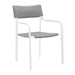 Raleigh Outdoor Patio Aluminum Armchair Set of 2 - in lifestyle setting