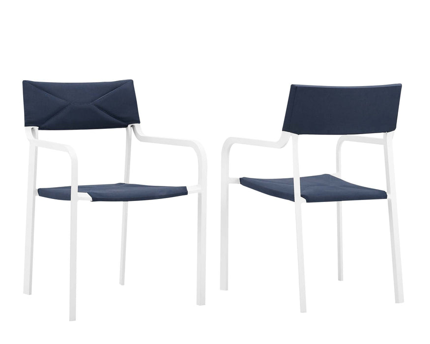 Raleigh Outdoor Patio Aluminum Armchair Set of 2 - view 10
