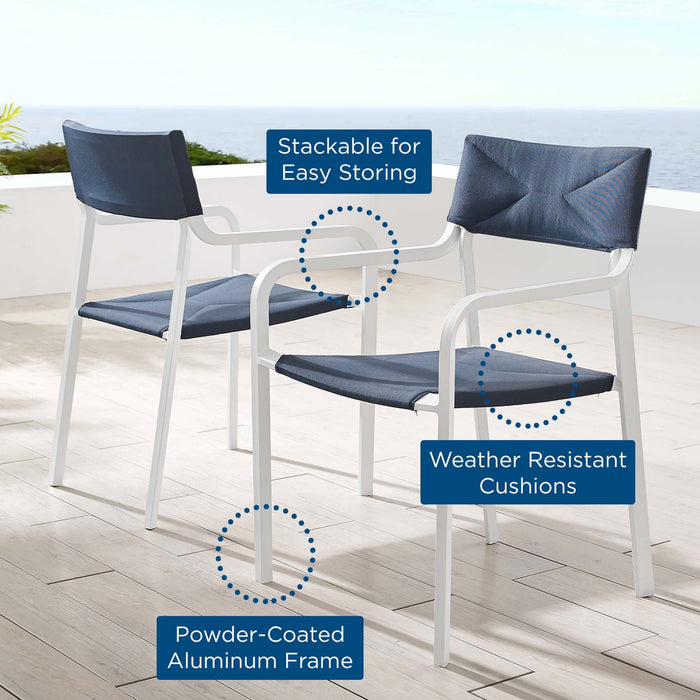 Raleigh Outdoor Patio Aluminum Armchair Set of 2 - view 11