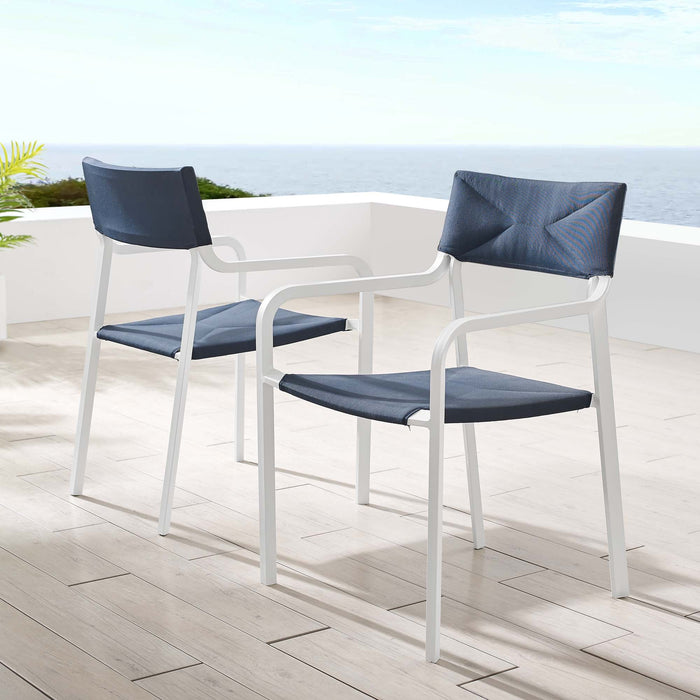 Raleigh Outdoor Patio Aluminum Armchair Set of 2 - view 9