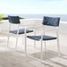 Raleigh Outdoor Patio Aluminum Armchair Set of 2 - view 9