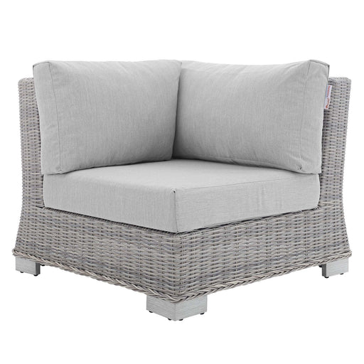 Conway Sunbrella® Outdoor Patio Wicker Rattan Corner Chair - alternate angle view