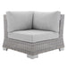 Conway Sunbrella® Outdoor Patio Wicker Rattan Corner Chair - alternate angle view
