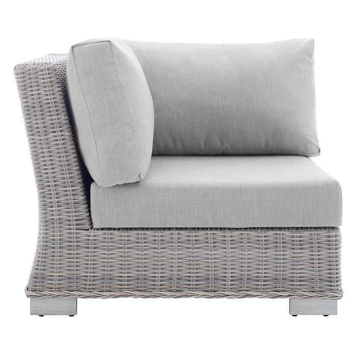 Conway Sunbrella® Outdoor Patio Wicker Rattan Corner Chair - view 6