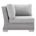 Conway Sunbrella® Outdoor Patio Wicker Rattan Corner Chair - view 6
