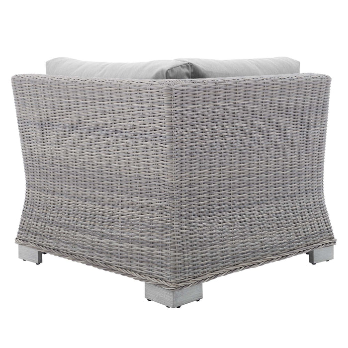 Conway Sunbrella® Outdoor Patio Wicker Rattan Corner Chair - view 8