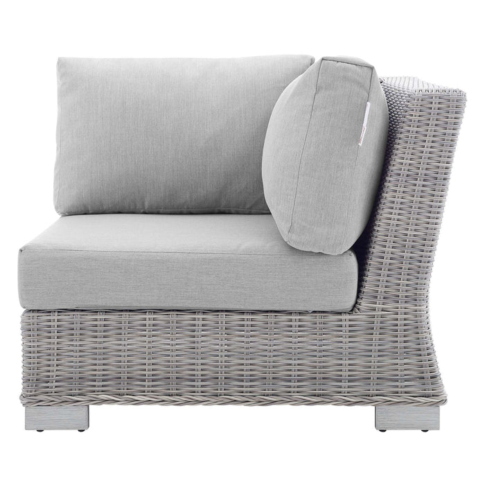 Conway Sunbrella® Outdoor Patio Wicker Rattan Corner Chair - view 7