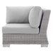 Conway Sunbrella® Outdoor Patio Wicker Rattan Corner Chair - view 7