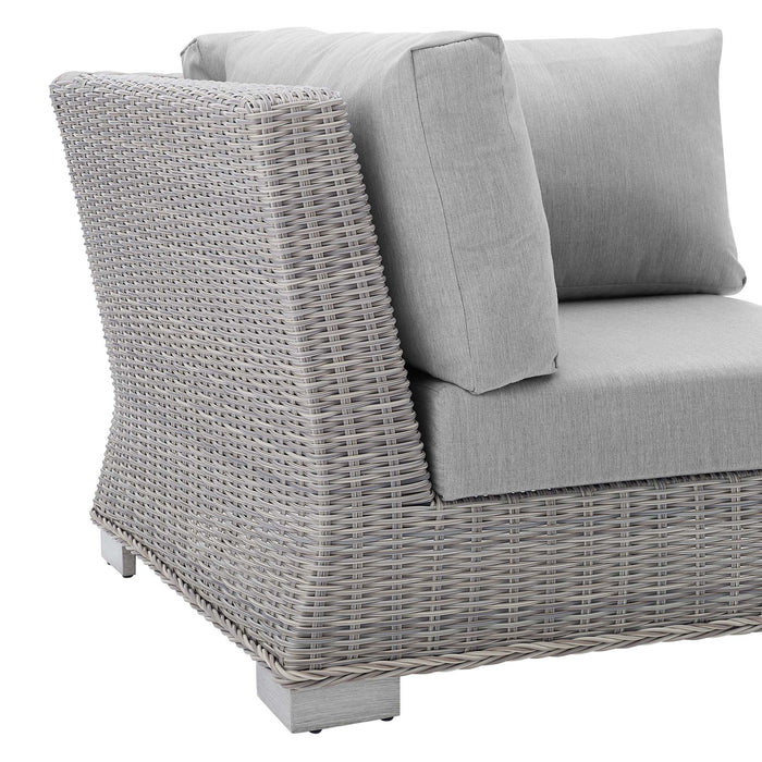 Conway Sunbrella® Outdoor Patio Wicker Rattan Corner Chair - view 9