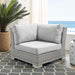 Conway Sunbrella® Outdoor Patio Wicker Rattan Corner Chair - Modway \outdoor\sofas & sectionals