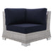 Conway Sunbrella® Outdoor Patio Wicker Rattan Corner Chair - view 11
