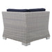 Conway Sunbrella® Outdoor Patio Wicker Rattan Corner Chair - view 17