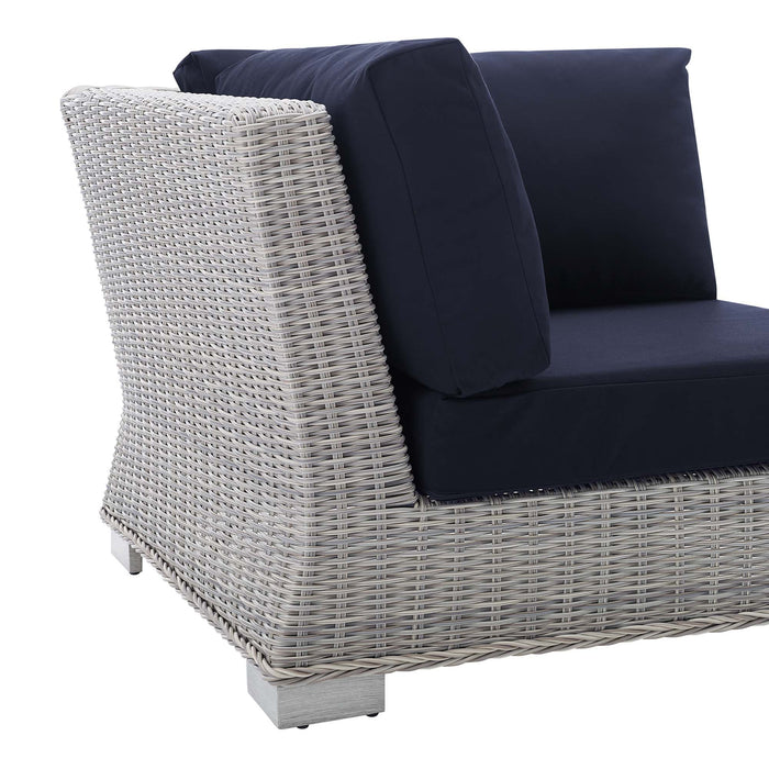 Conway Sunbrella® Outdoor Patio Wicker Rattan Corner Chair - view 18