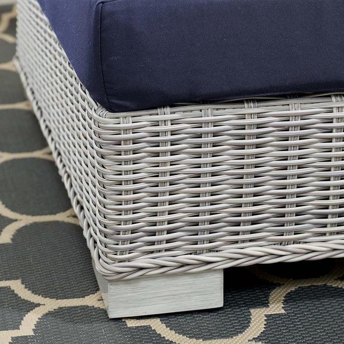 Conway Sunbrella® Outdoor Patio Wicker Rattan Corner Chair - view 14
