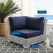 Conway Sunbrella® Outdoor Patio Wicker Rattan Corner Chair - view 12