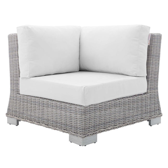 Conway Sunbrella® Outdoor Patio Wicker Rattan Corner Chair - view 20