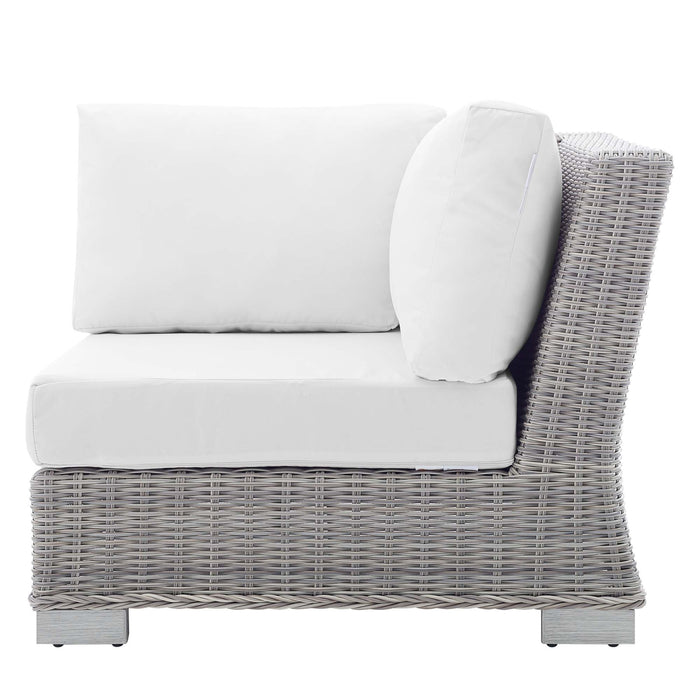 Conway Sunbrella® Outdoor Patio Wicker Rattan Corner Chair - view 24