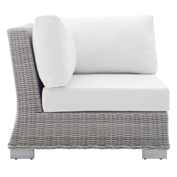 Conway Sunbrella® Outdoor Patio Wicker Rattan Corner Chair - view 25