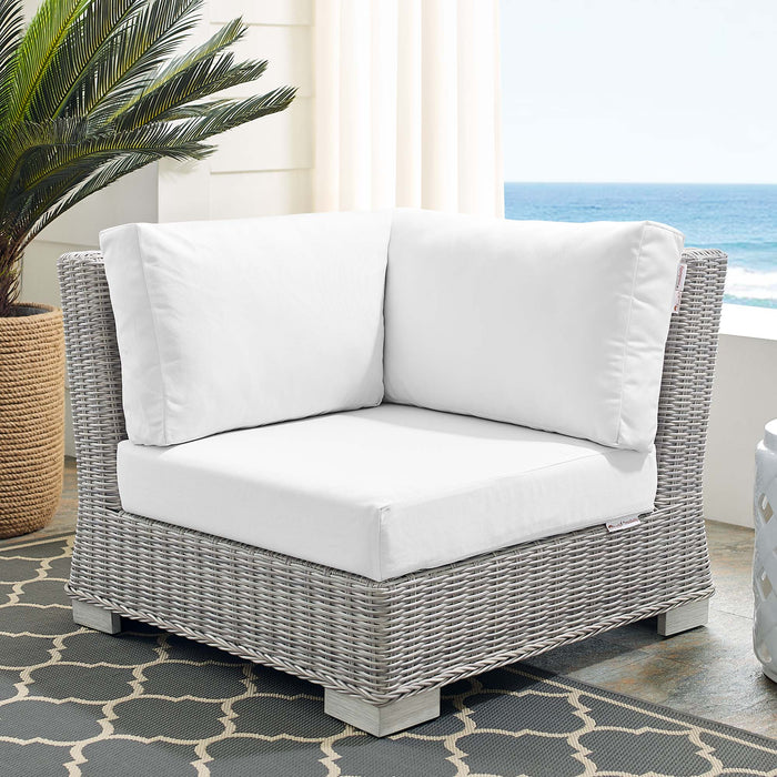 Conway Sunbrella® Outdoor Patio Wicker Rattan Corner Chair - view 19