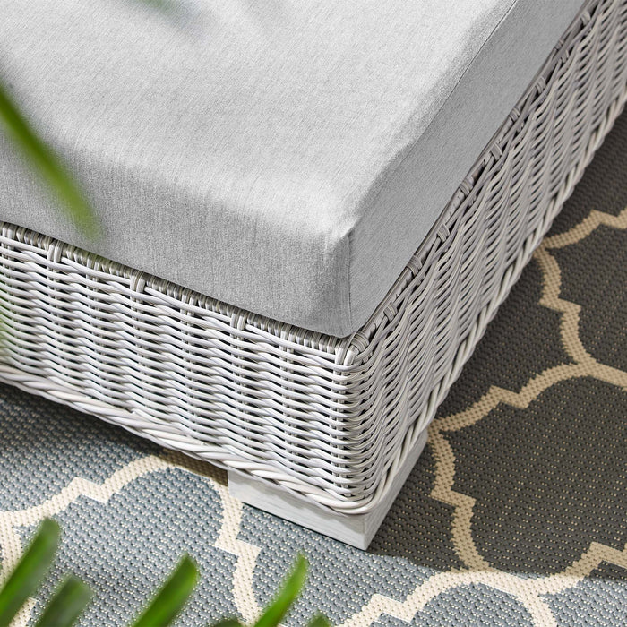 Conway Sunbrella® Outdoor Patio Wicker Rattan Ottoman