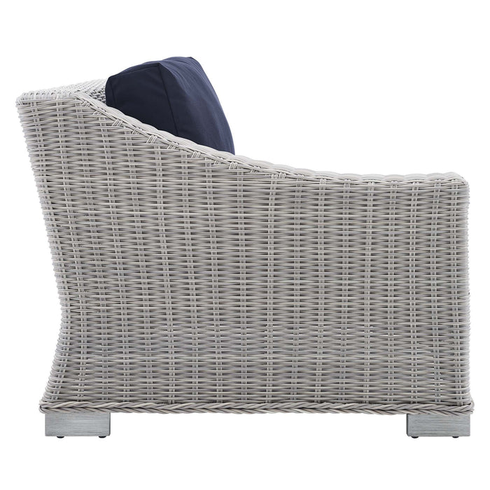 Conway Sunbrella® Outdoor Patio Wicker Rattan Left-Arm Chair - view 6