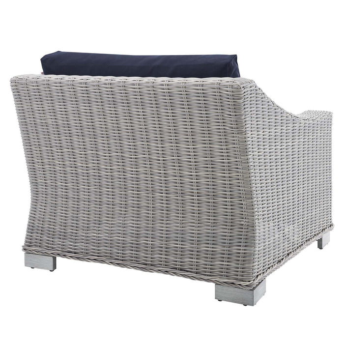 Conway Sunbrella® Outdoor Patio Wicker Rattan Left-Arm Chair - view 7