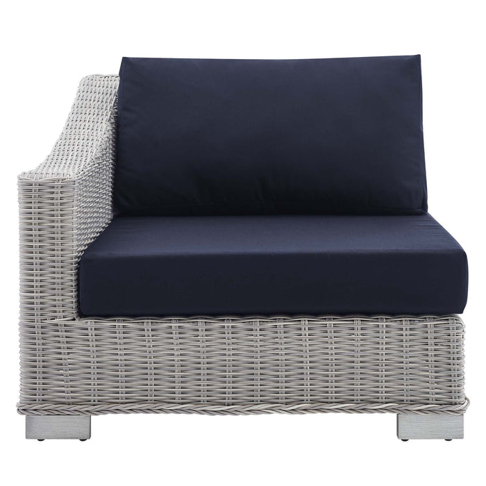 Conway Sunbrella® Outdoor Patio Wicker Rattan Left-Arm Chair - view 8