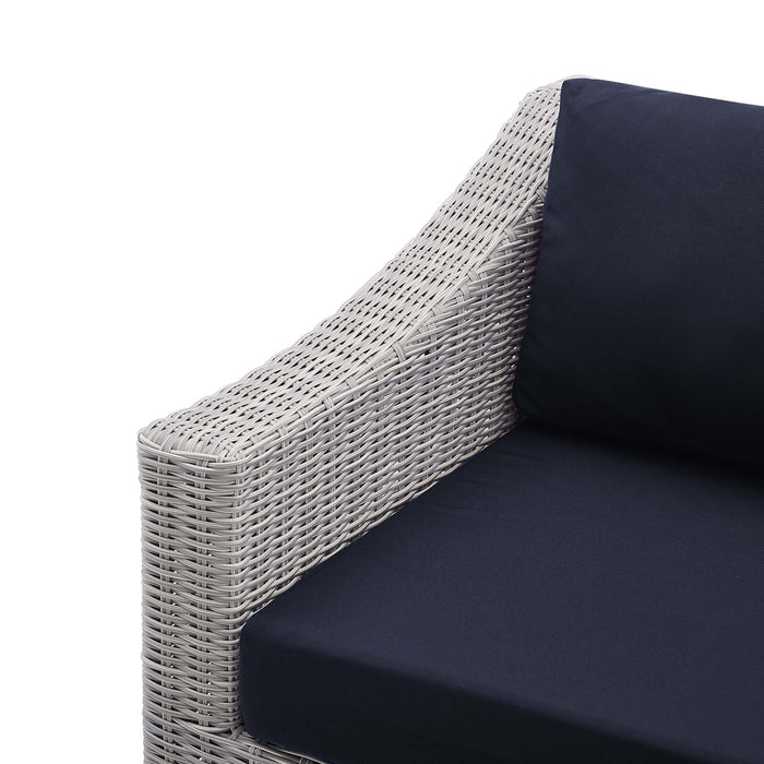 Conway Sunbrella® Outdoor Patio Wicker Rattan Left-Arm Chair - view 9