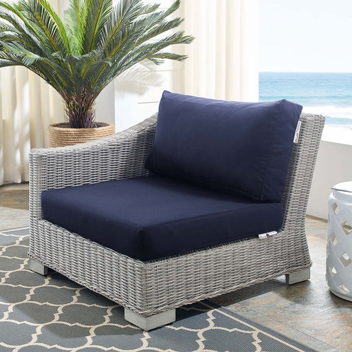 Conway Sunbrella® Outdoor Patio Wicker Rattan Left-Arm Chair - Modway \outdoor\sofas & sectionals