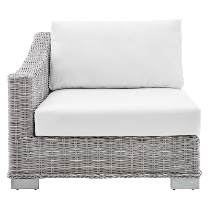 Conway Sunbrella® Outdoor Patio Wicker Rattan Left-Arm Chair - view 17