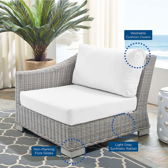 Conway Sunbrella® Outdoor Patio Wicker Rattan Left-Arm Chair - view 12