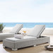 Conway Sunbrella® Outdoor Patio Wicker Rattan Chaise Lounge - view 21