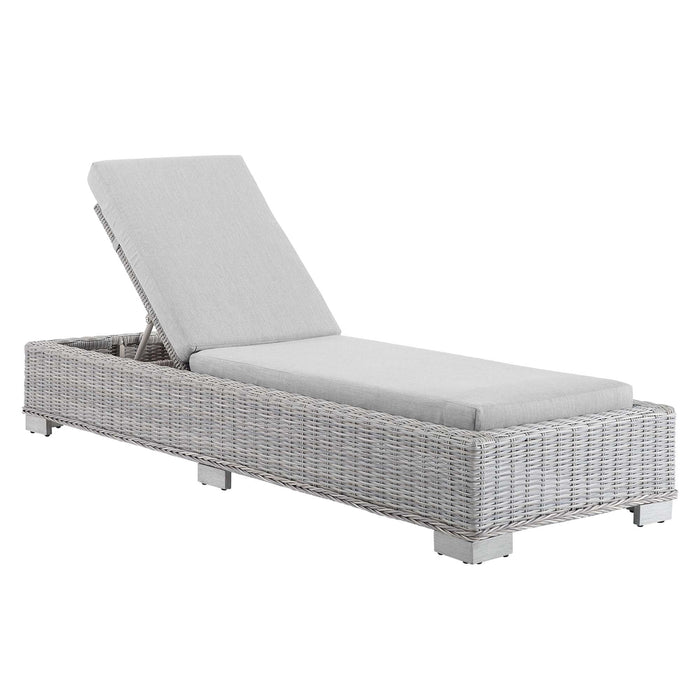 Conway Sunbrella® Outdoor Patio Wicker Rattan Chaise Lounge - view 22