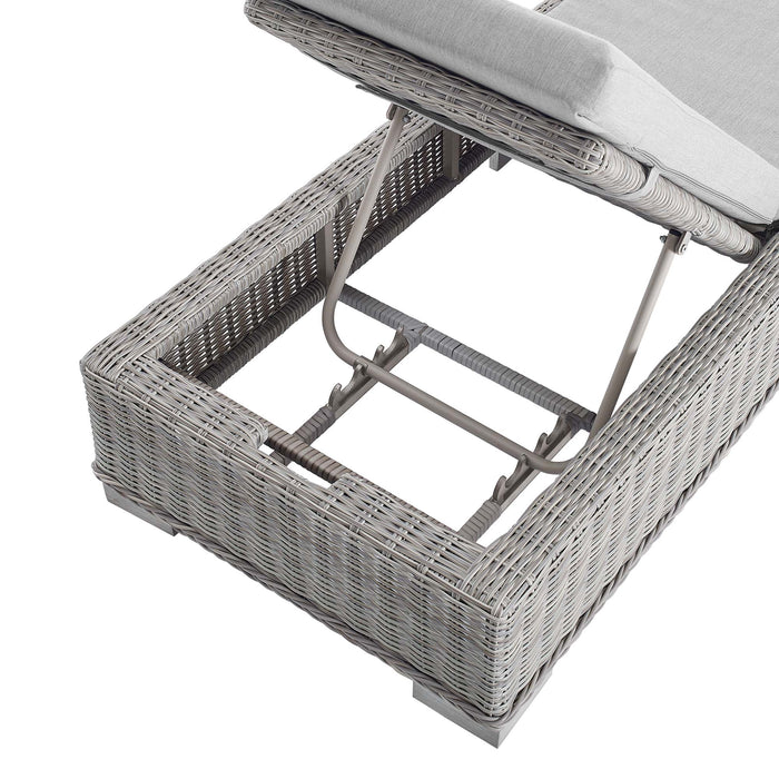 Conway Sunbrella® Outdoor Patio Wicker Rattan Chaise Lounge - view 30