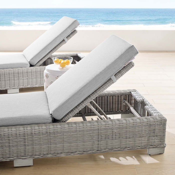 Conway Sunbrella® Outdoor Patio Wicker Rattan Chaise Lounge - view 25