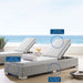 Conway Sunbrella® Outdoor Patio Wicker Rattan Chaise Lounge - view 23