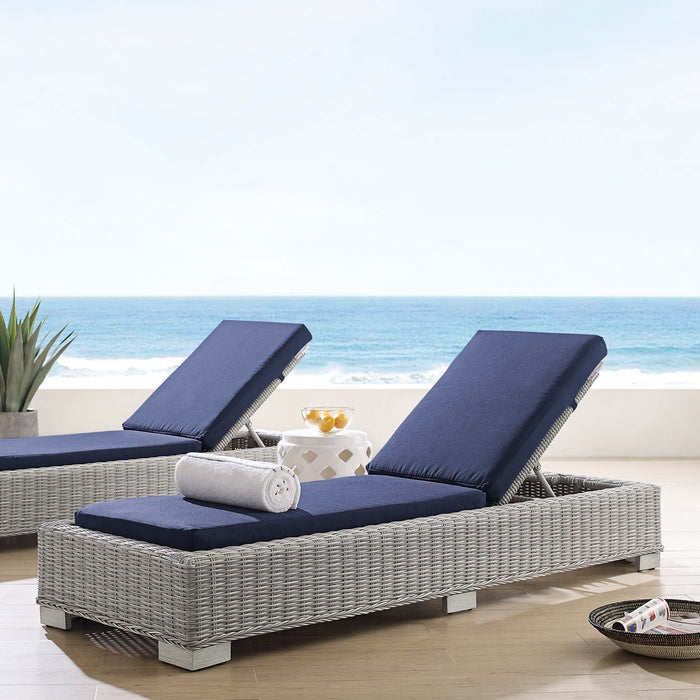 Conway Sunbrella® Outdoor Patio Wicker Rattan Chaise Lounge - Modway \outdoor\chaise lounges