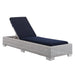 Conway Sunbrella® Outdoor Patio Wicker Rattan Chaise Lounge - alternate angle view