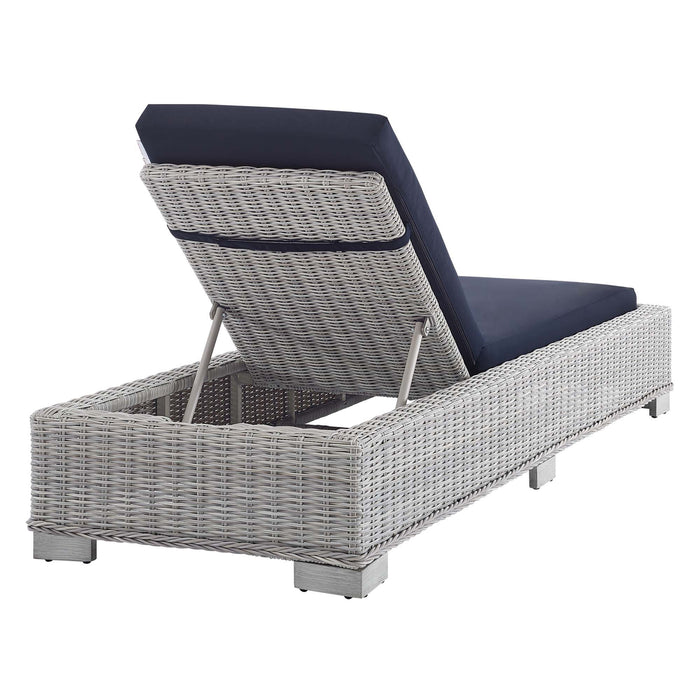 Conway Sunbrella® Outdoor Patio Wicker Rattan Chaise Lounge - view 8