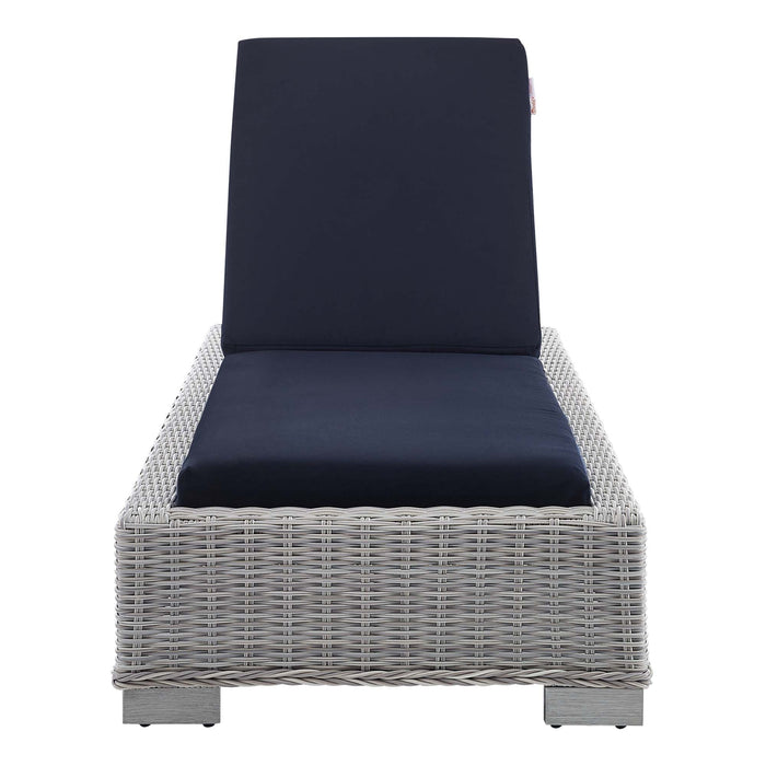 Conway Sunbrella® Outdoor Patio Wicker Rattan Chaise Lounge - view 9