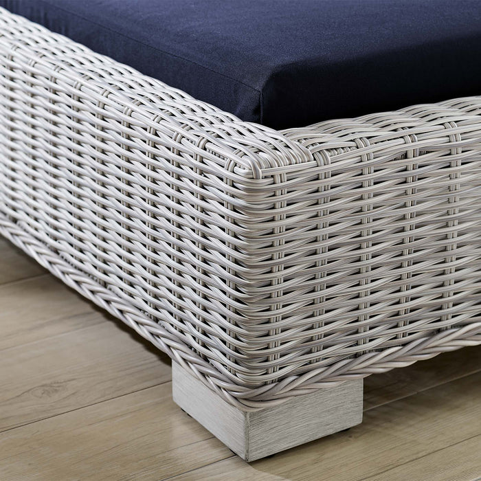 Conway Sunbrella® Outdoor Patio Wicker Rattan Chaise Lounge - view 5