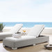 Conway Sunbrella® Outdoor Patio Wicker Rattan Chaise Lounge - view 11