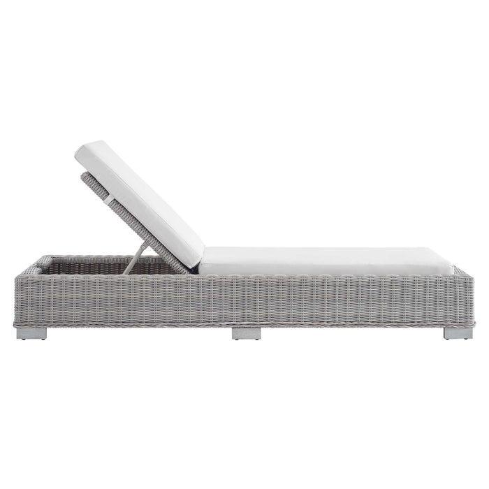 Conway Sunbrella® Outdoor Patio Wicker Rattan Chaise Lounge - view 16