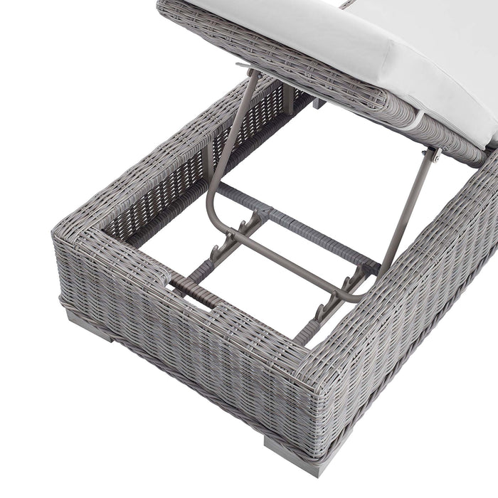 Conway Sunbrella® Outdoor Patio Wicker Rattan Chaise Lounge - view 20