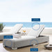 Conway Sunbrella® Outdoor Patio Wicker Rattan Chaise Lounge - view 14