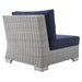 Conway Sunbrella® Outdoor Patio Wicker Rattan Armless Chair - view 5