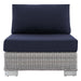 Conway Sunbrella® Outdoor Patio Wicker Rattan Armless Chair - view 6