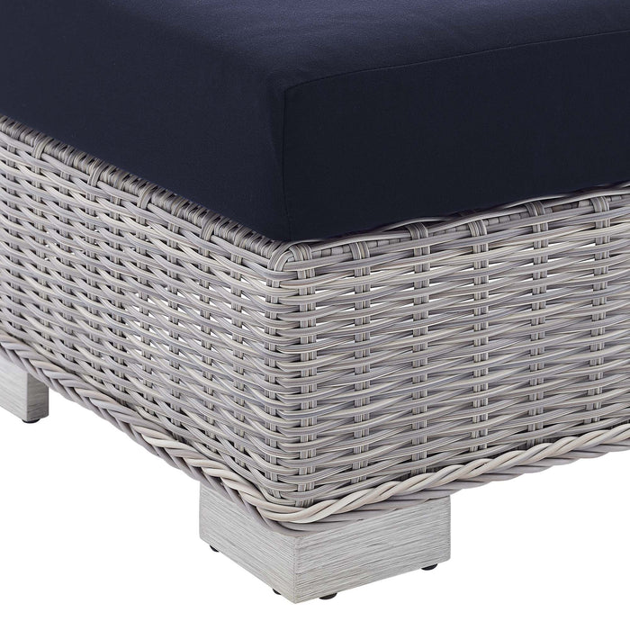 Conway Sunbrella® Outdoor Patio Wicker Rattan Armless Chair - view 7